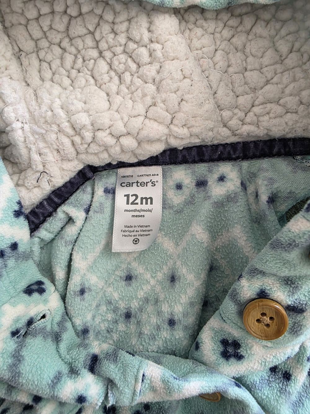Carter's Mint Patterned Vest - Picture 3 of 3